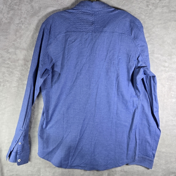 Lululemon Front Pocket Long Sleeve Shirt Medium Button Up Blue Collar - Picture 2 of 9